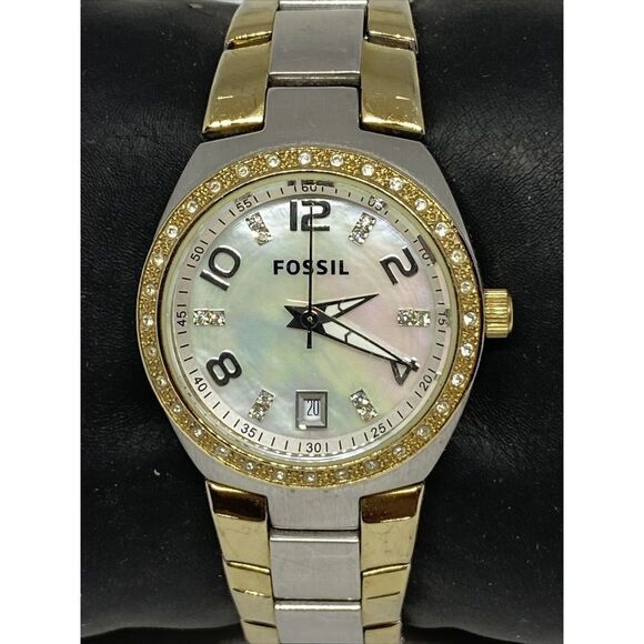 Fossil Colleague AM4183 Women's Stainless Steel Analog Dial Quartz Watch MP271 - Picture 2 of 12